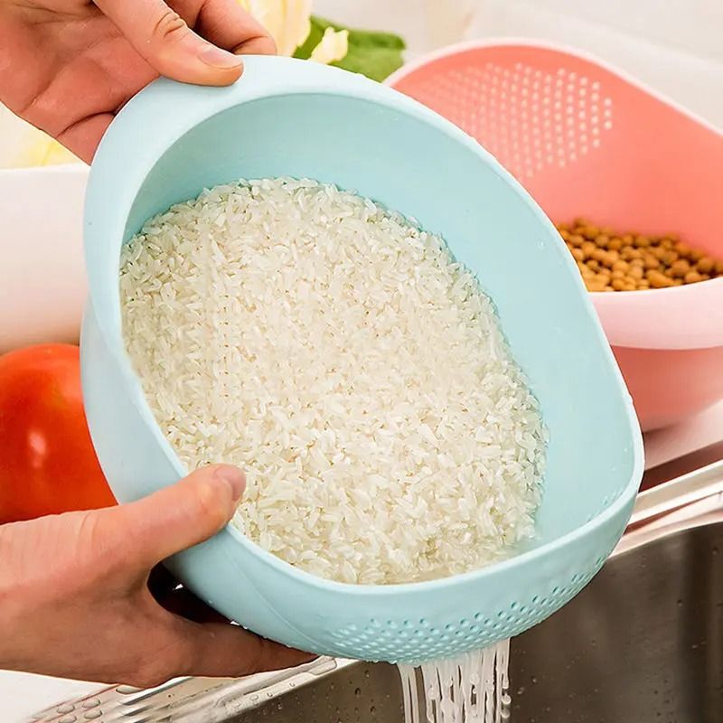 Practical Rice Drainage Basket and Multi-purpose Sieve