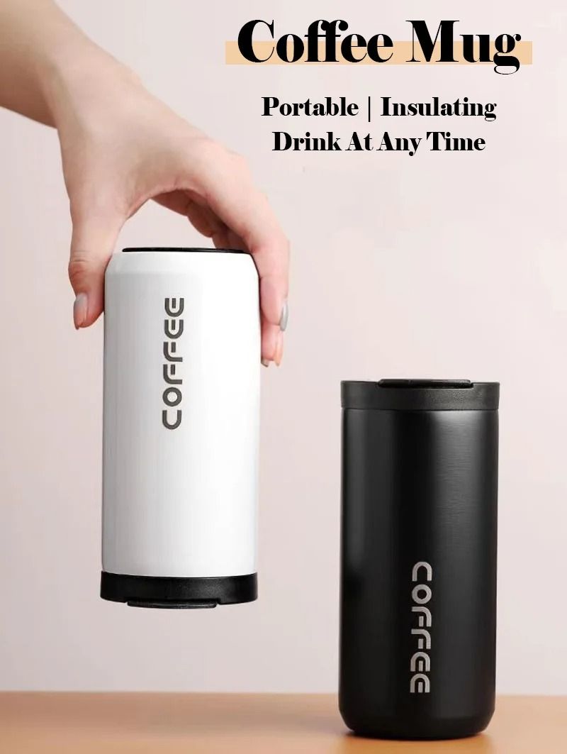 Stainless Steel Thermal Coffee Mug 400ml Leak Proof Travel Cup