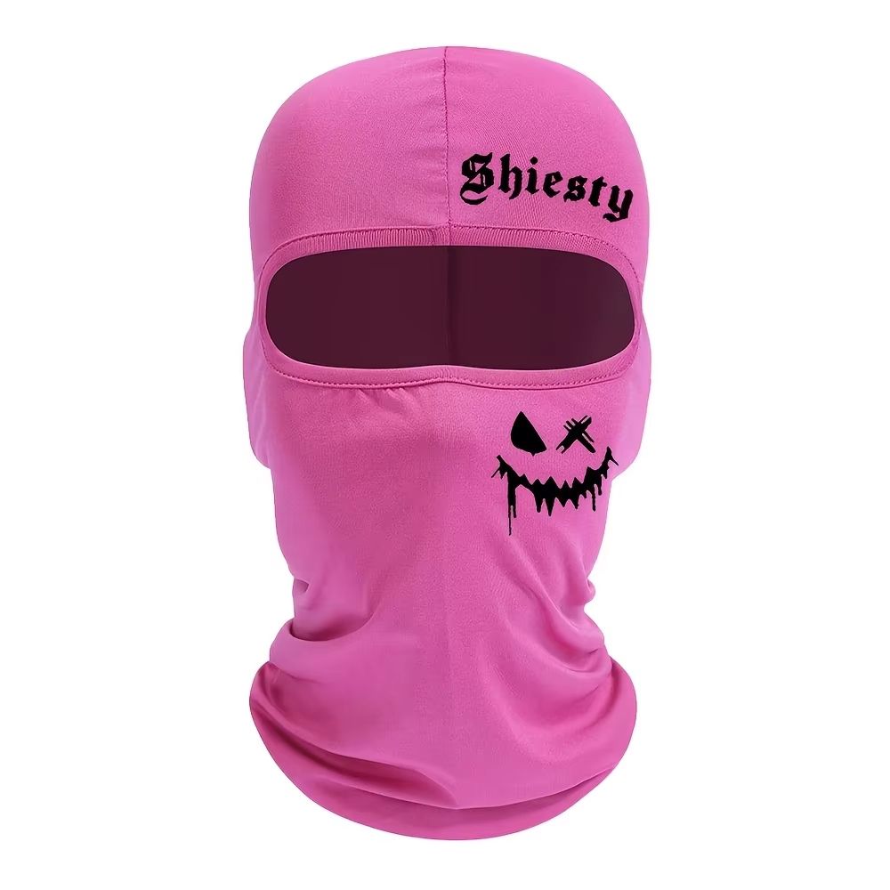 Smiling Face Print Unisex Balaclava Neck Cover Mask