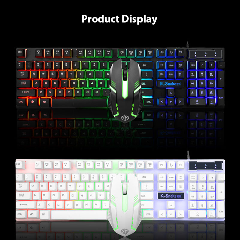 Keyboard And Mouse Set Waterproof Luminous Game Backlit Keyboard