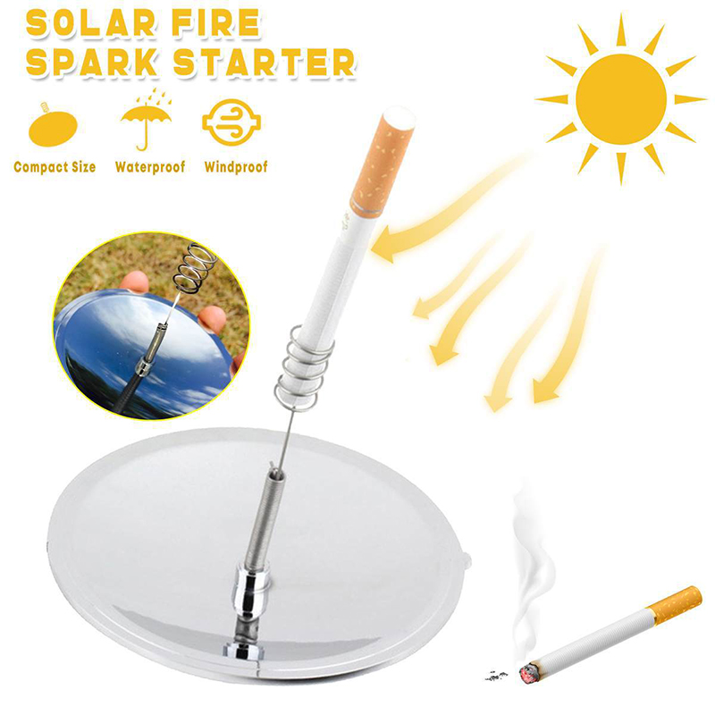 Outdoor Solar Ignition Lighter Windproof & Waterproof Survival Gear for Camping, Hiking, and Emergency Use