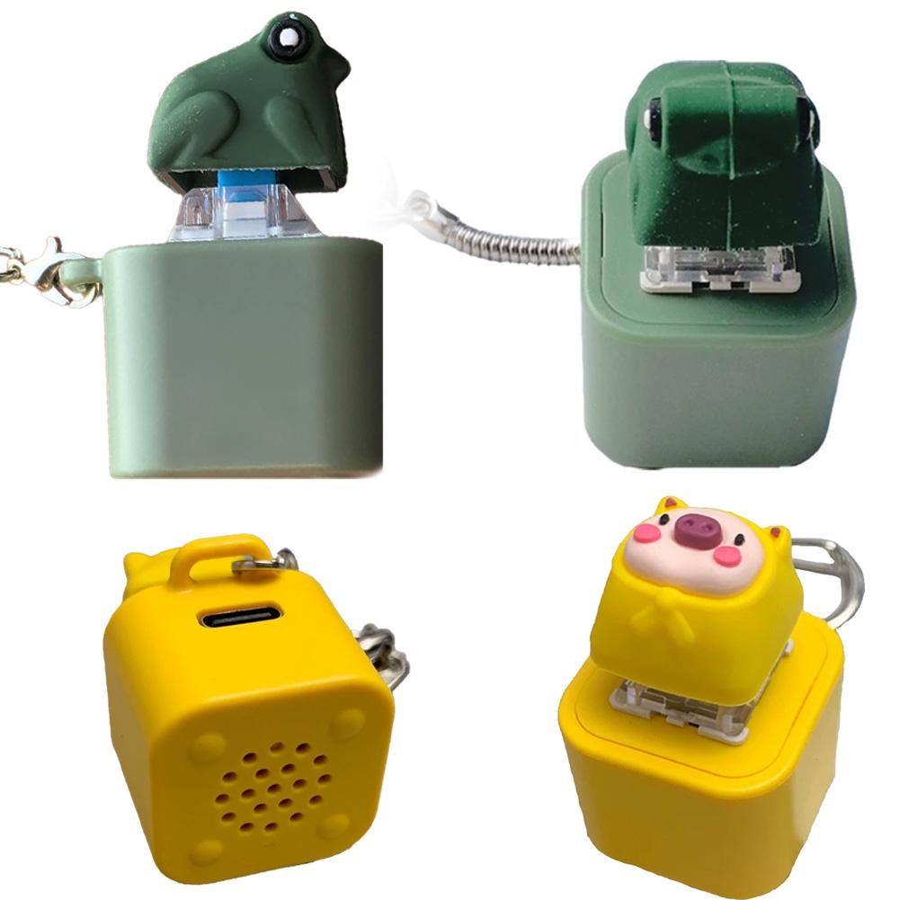 Frog, Pig, or Dog Fidget Toy Keychain with Colorful Lights – Rechargeable Stress Reliever and Sensory Fun Toy with Anima
