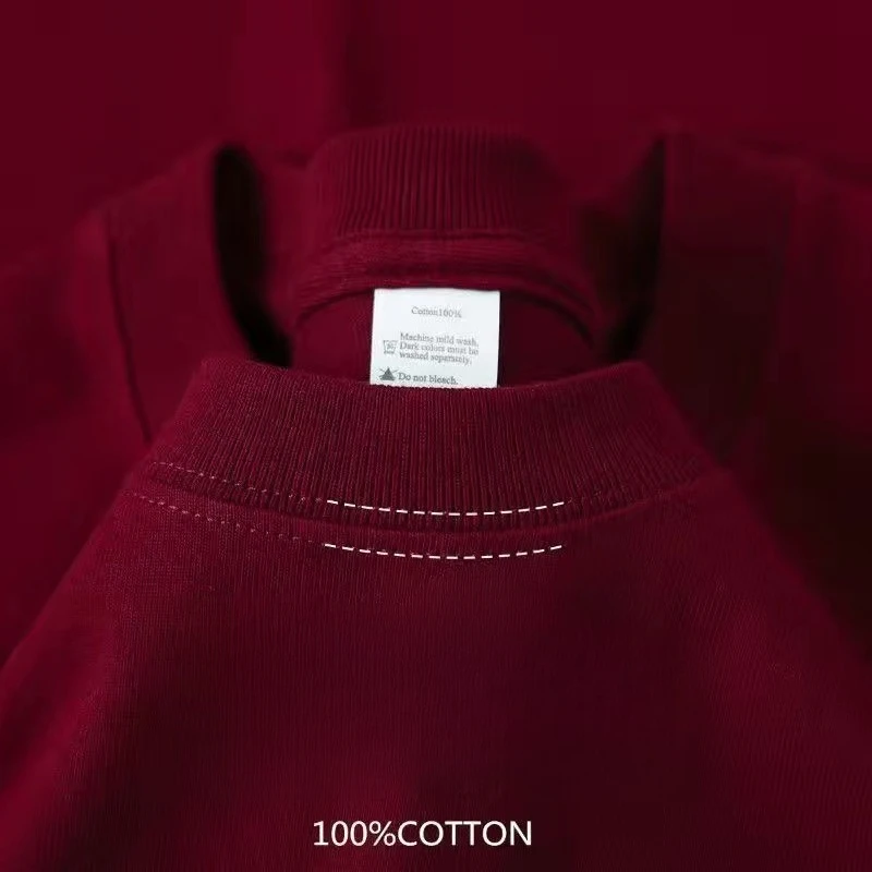 Heavyweight Cotton Men's T-Shirt, Durable Breathable Everyday Round Neck Tee