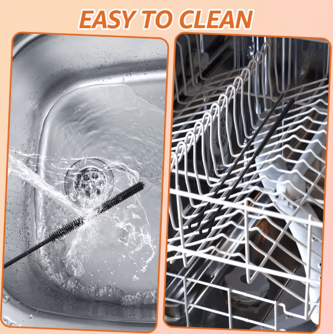CleanSip Silicone Straw Cleaning Brushes Long Handle Deep Cleaning Set