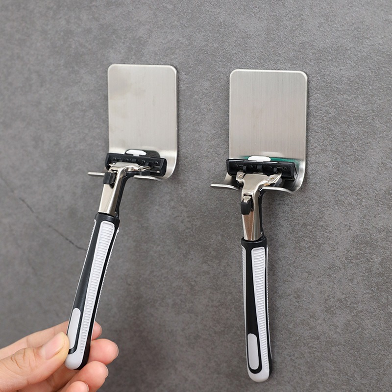 Stainless Steel Razor Holder for Men - Shaving Shaver Stand & Bathroom Organizer