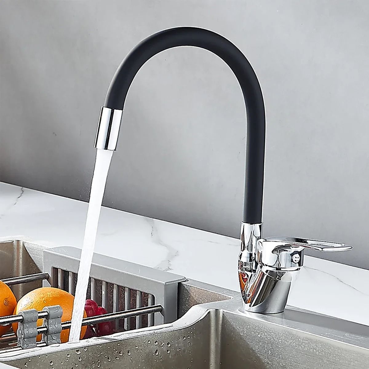 Flexible Rotating Kitchen Faucet with Hot and Cold Water Mixer