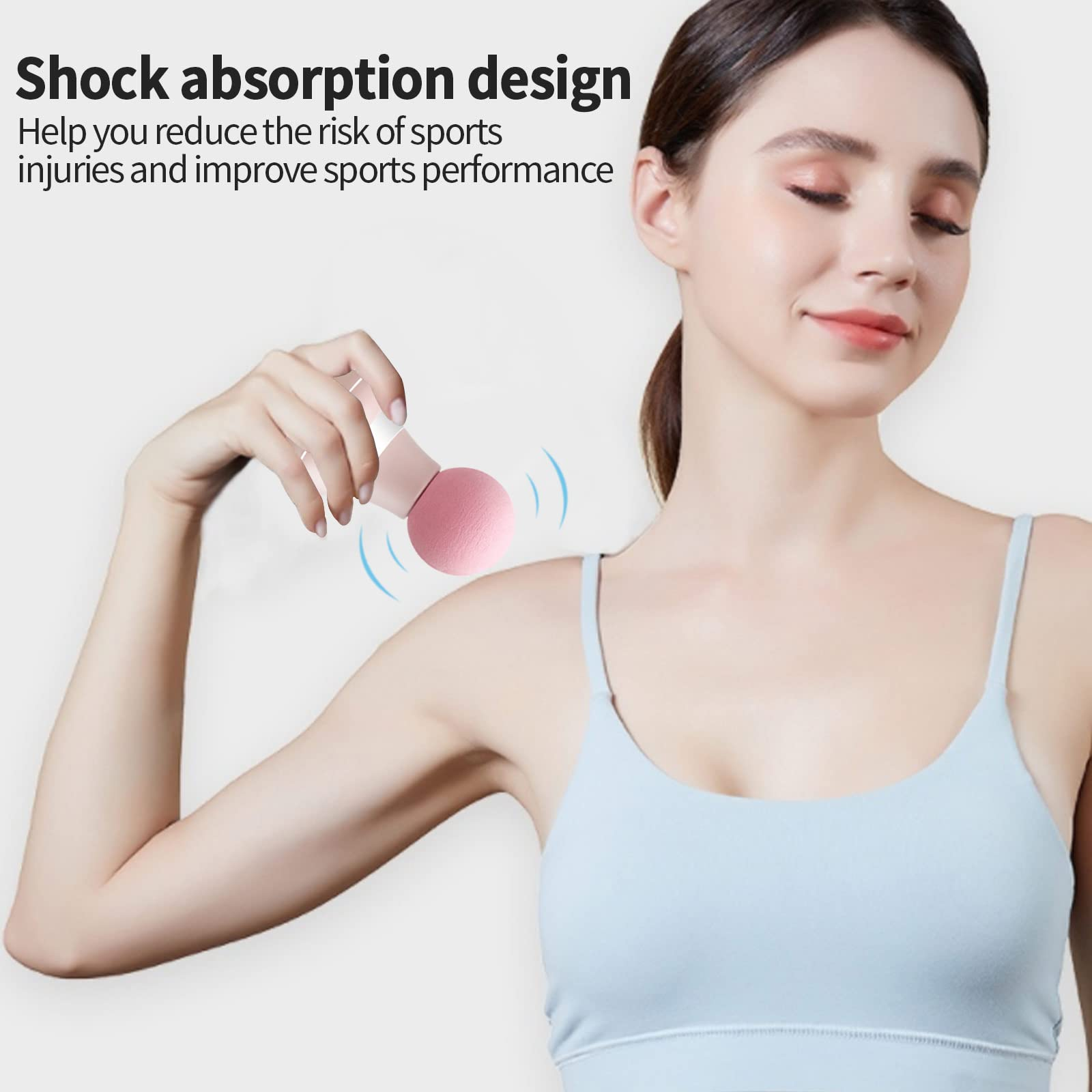 Mini Electric Handheld Massager Wand, Powerful 6 Speed Vibration Modes, Cordless Handheld and Portable