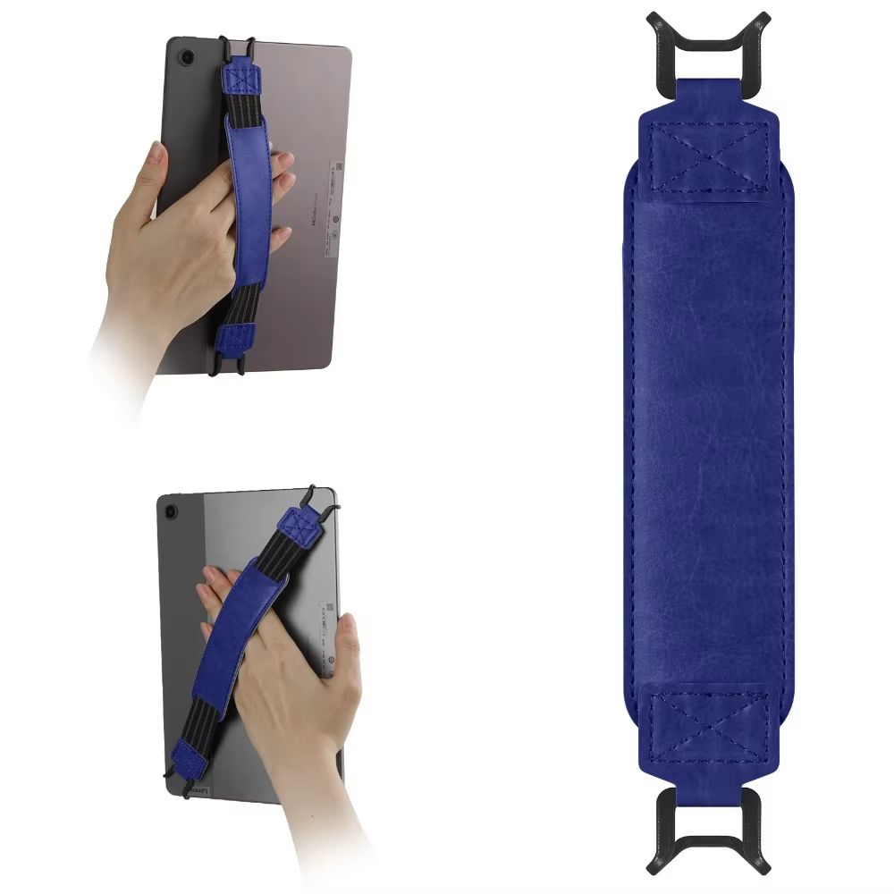 Universal Leather Tablet Hand Strap With Anti-Slip Finger Grip Holder