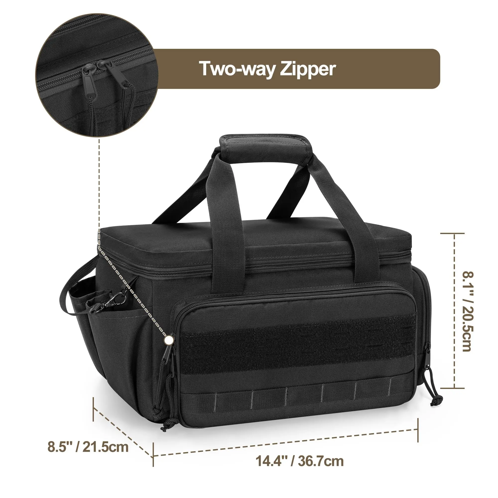 Durable Tactical Tool Bag, Heavy Duty Organizer for Handymen and Carpenters, Non-slip Base, Portable Storage Solution