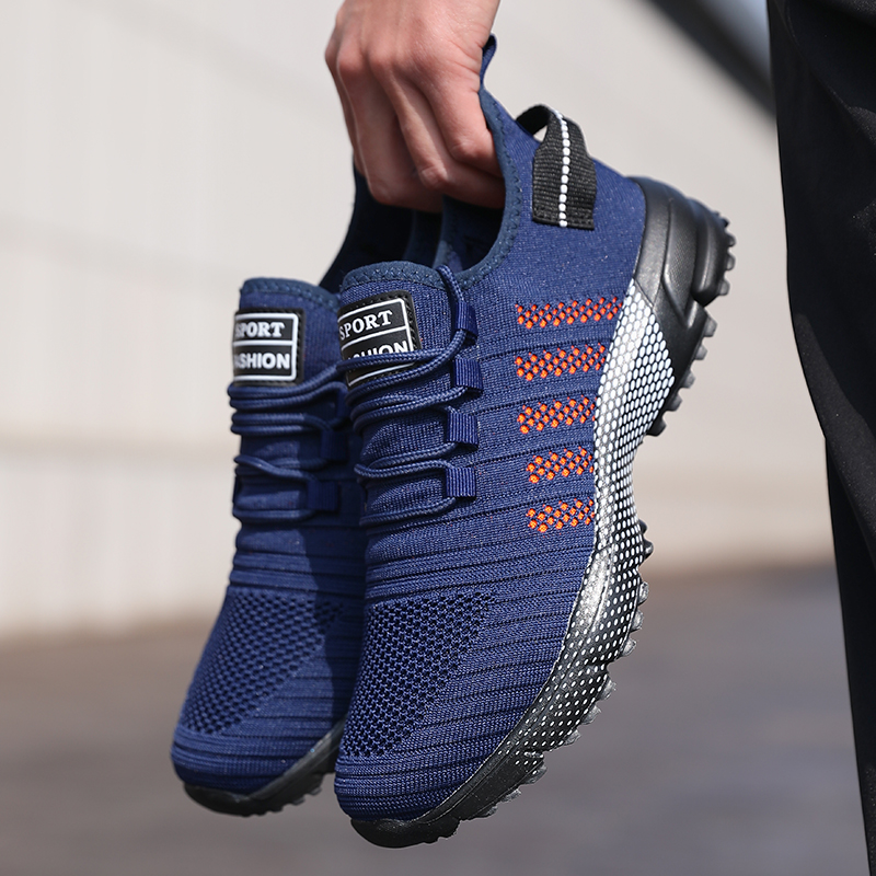 Breathable Running Shoes, Men Casual Sneakers, Soft Soled Slip-on Trainers