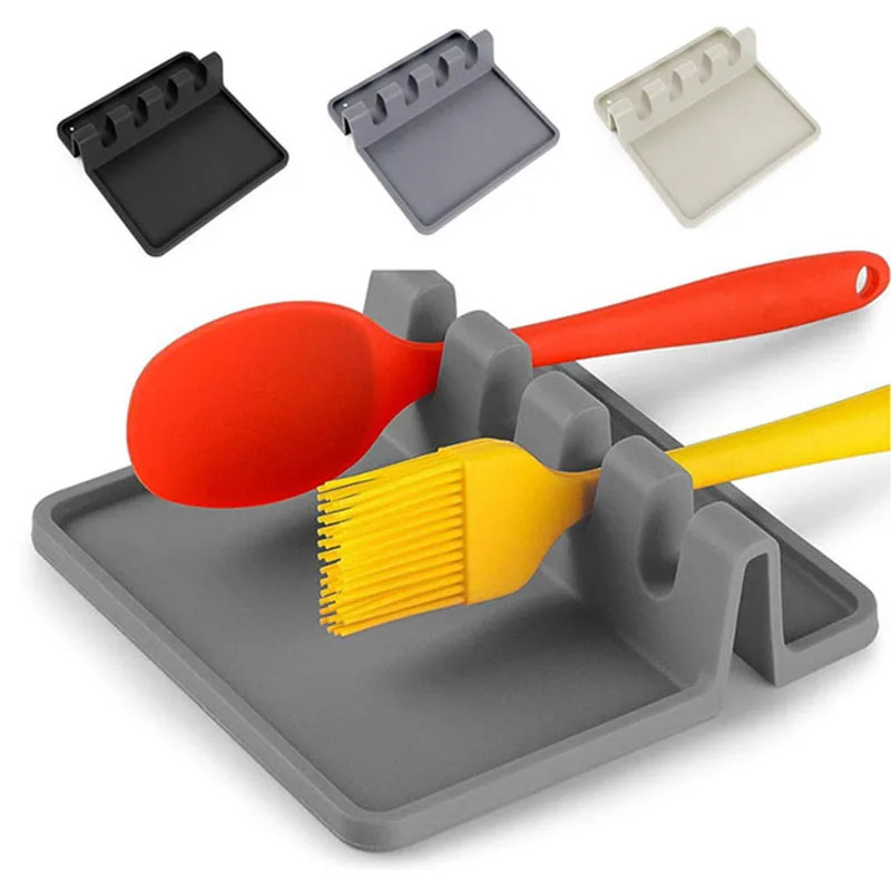 Silicone Tableware Drying Rack, Kitchen Utensil Holder for Fork, Spatula, Multifunctional Shelf Organizer