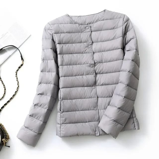 Womens Ultralight Collarless Puffer Jacket