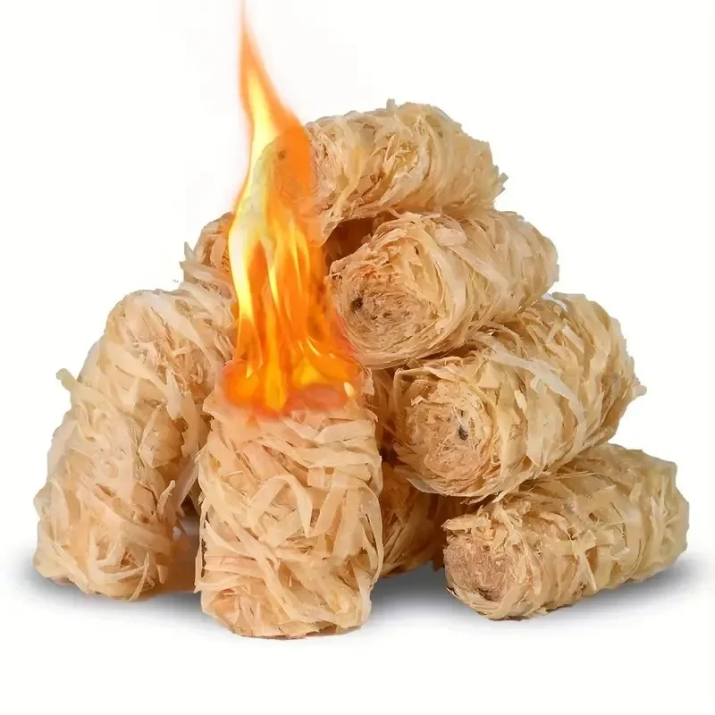 Natural Fire Starter Sticks for Fireplace & BBQ Easy Lighting Wax Wood Kindling