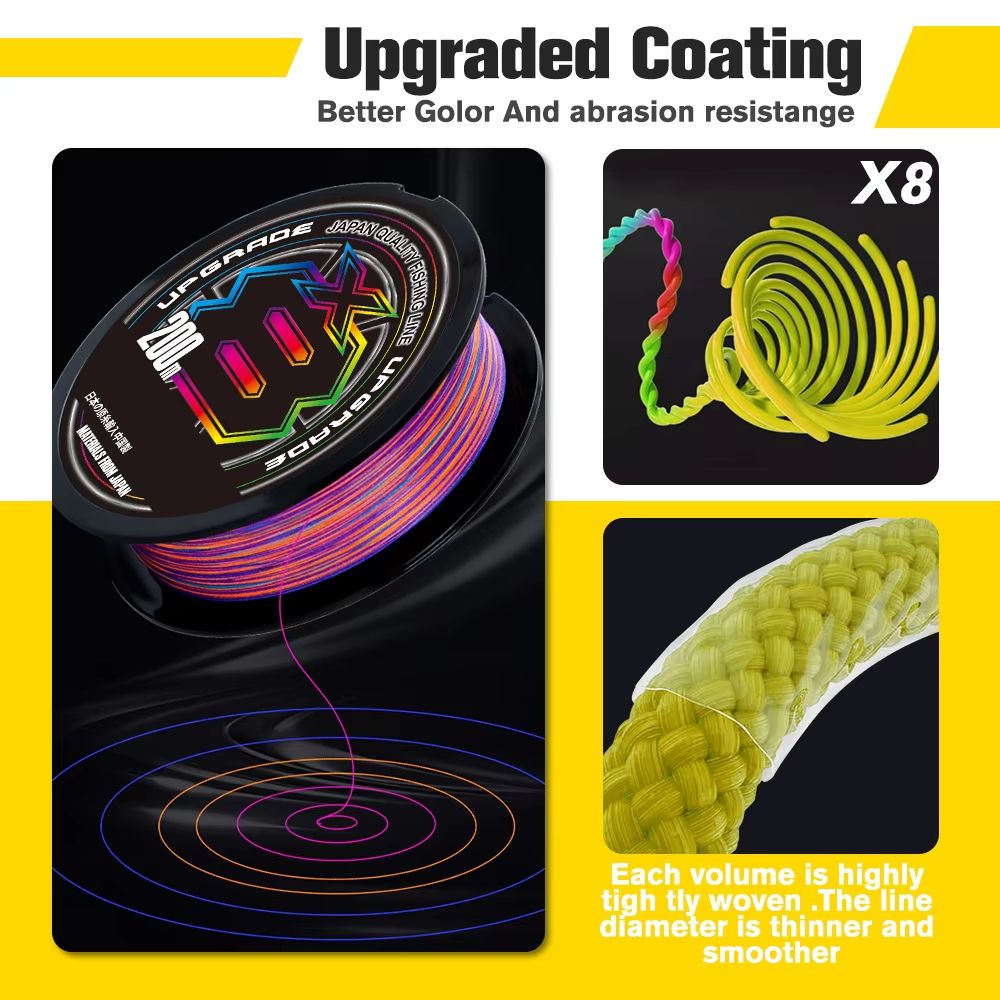 X Braid Upgrade X8 PE Fishing Line 8 Strand Super Strong Saltwater Multifilament Line 546.8yd 1093.6yd