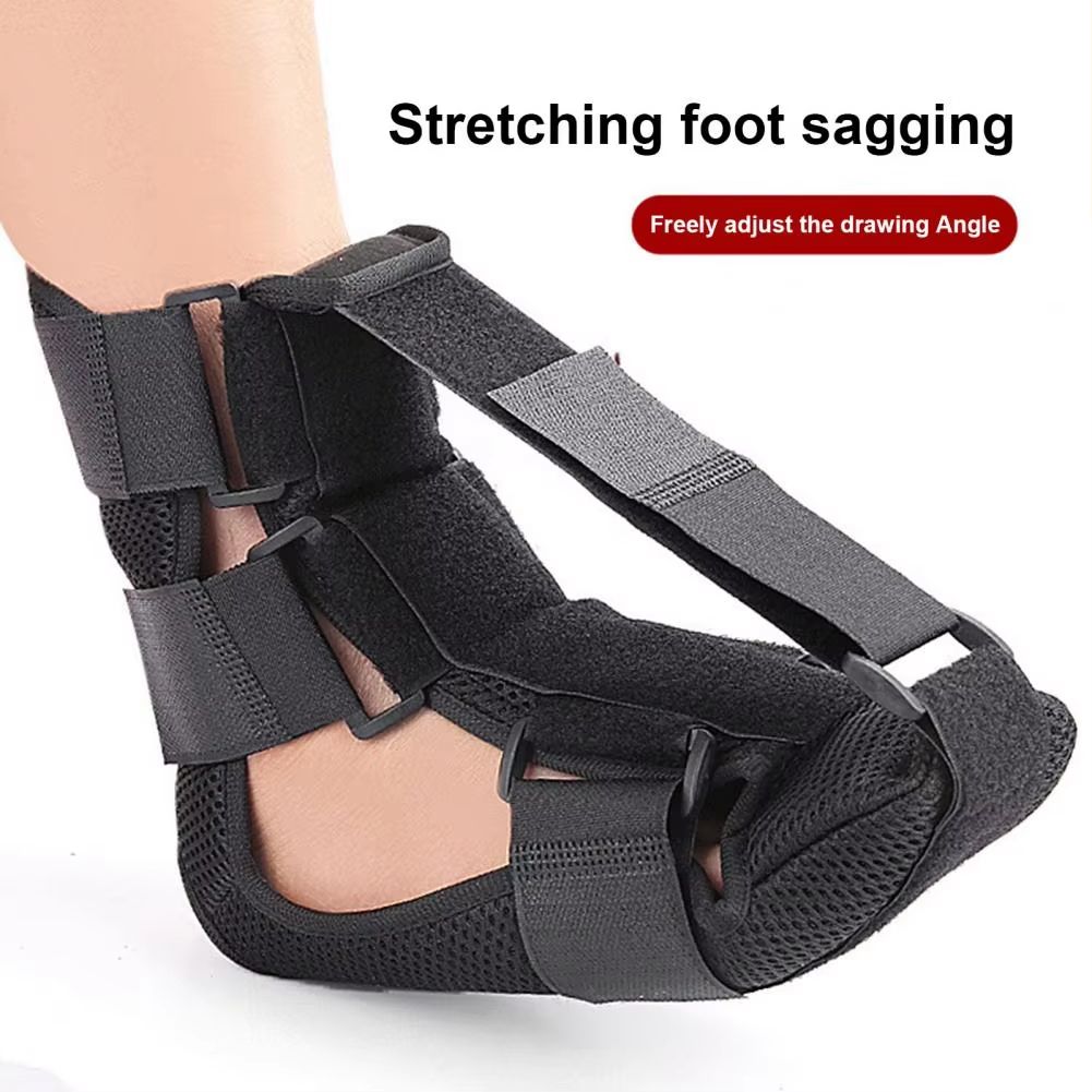 Adjustable Triple-Buckle Night Splint for Plantar Fasciitis and Foot Drop