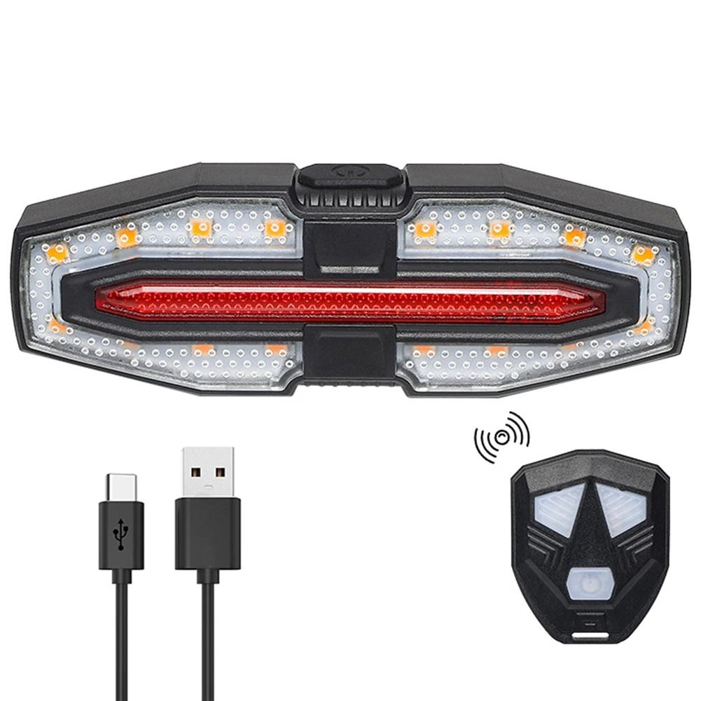 Rechargeable Bike Rear Light with Turn Signals and Remote Control