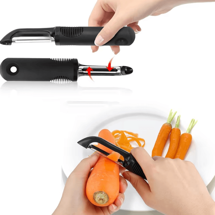 Professional Stainless Steel Swivel Vegetable Peeler – Ultra Sharp Potato & Fruit Peeler Tool