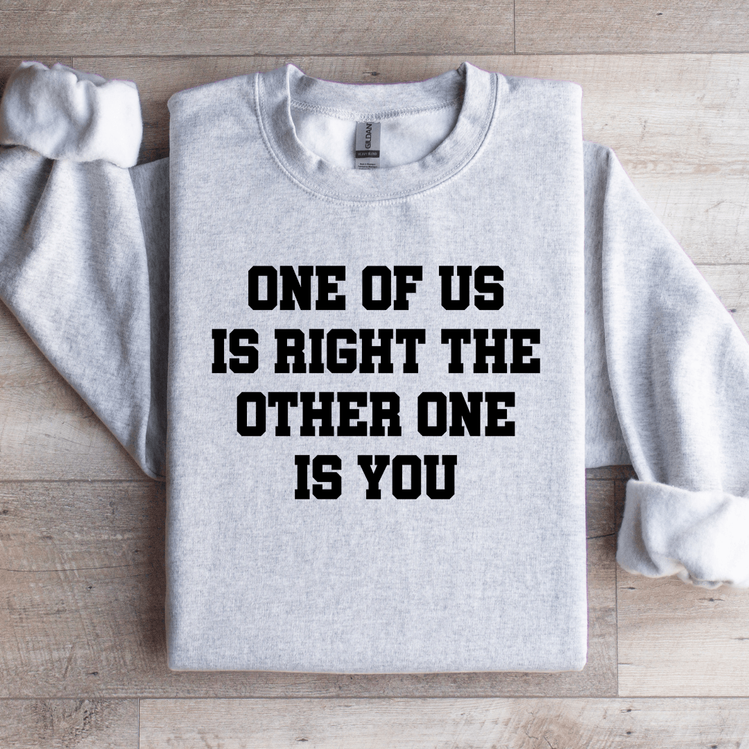 One Of Us Is Right The Other One Is You Sweatshirt