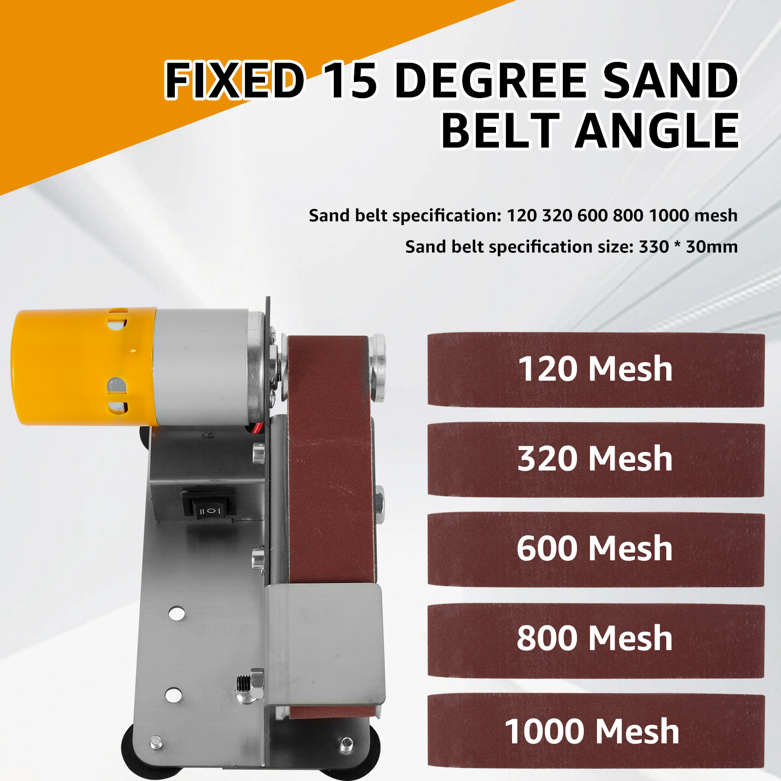 Electric Belt Sander, DIY Polishing Grinding Machine, Cutter Edges Sharpener, US Plug Multi-function Power Tool
