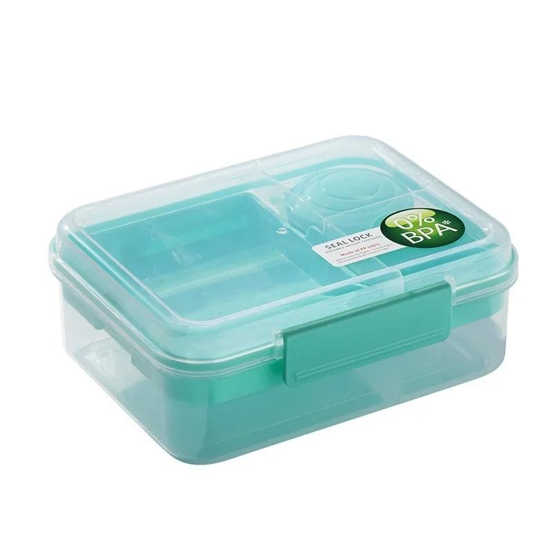 Double Layer Bento Lunch Box With Carry Handle