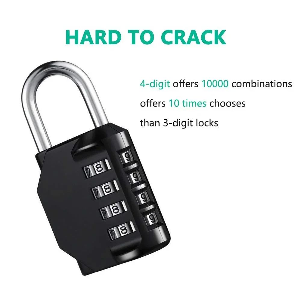 4 Digit Resettable Combination Padlock