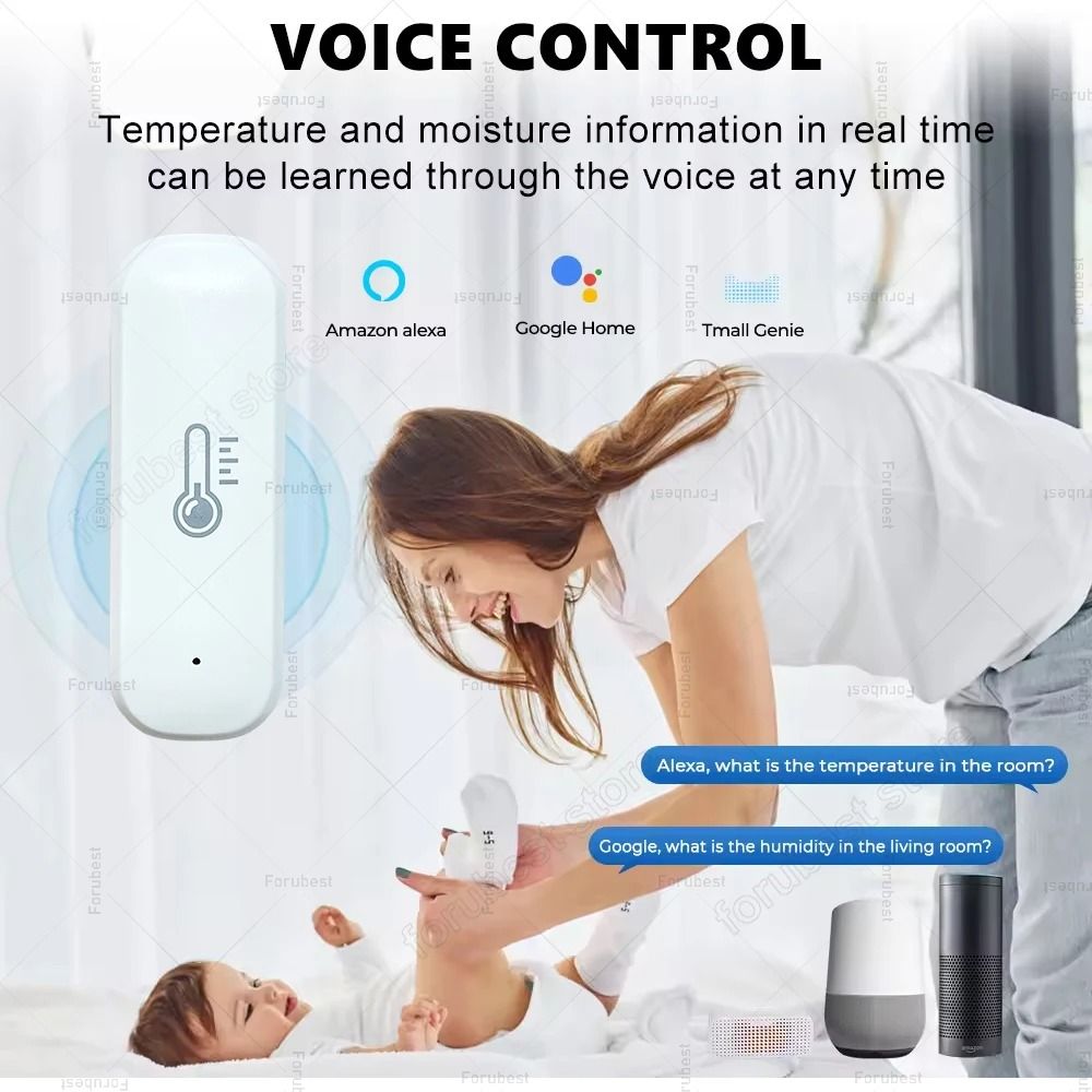 Smart Zigbee Temperature and Humidity Sensor Indoor Monitor