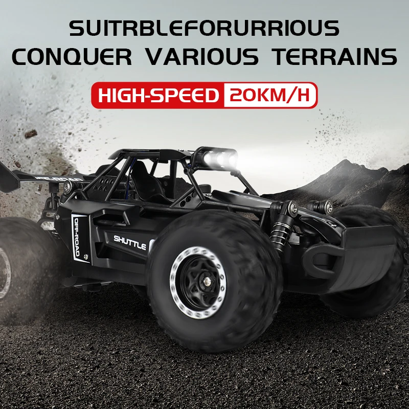 Remote Control Climbing Vehicle High Speed Off Road RC Car with LED Lights Kids Toys Car Boys Gifts