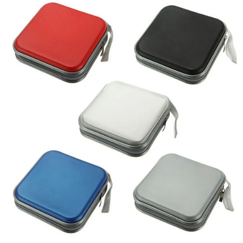 Portable EVA CD DVD Storage Case – 40 Capacity Zipper Organizer for Home, Office & Car