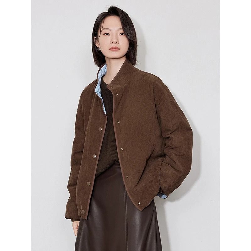 Elegant Contrasting Spliced Cotton Coat | Winter High-Fashion Outwear
