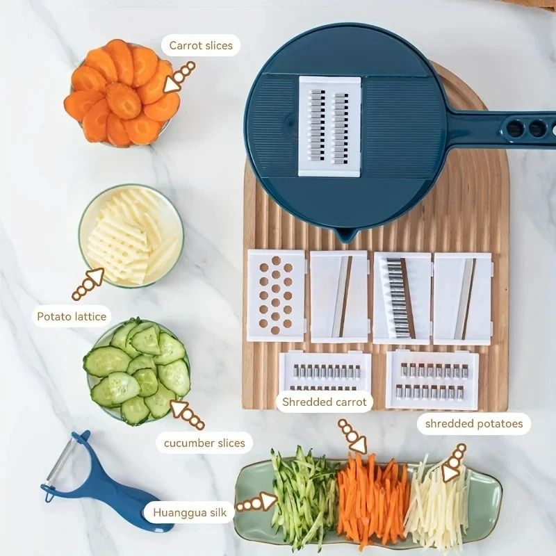 9 in 1 Multi Functional Vegetable Cutter and Slicer Set