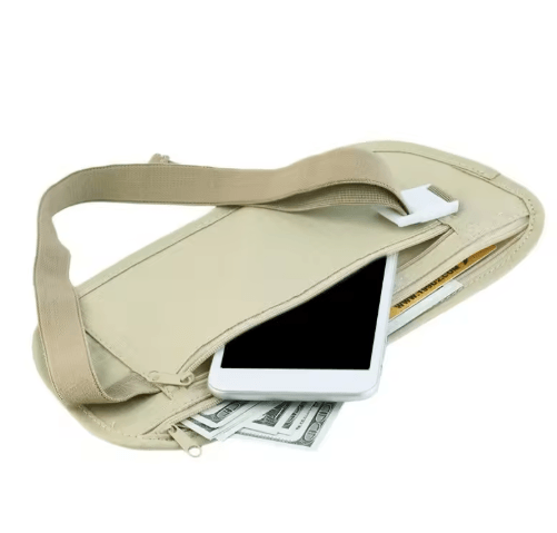 Invisible Travel Waist Pack – Hidden Security Wallet Money Belt for Passport & Cash
