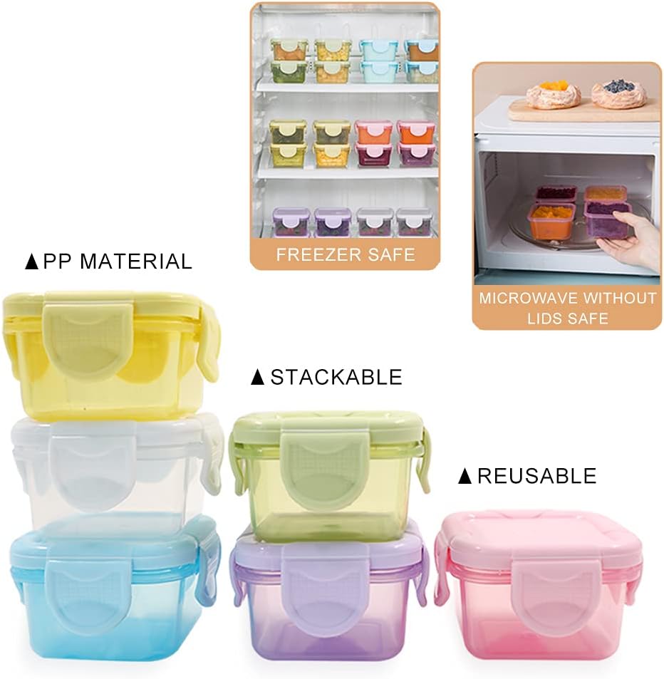 Mini Leakproof Storage Containers Set – Microwave Safe, Airtight Condiment & Sauce Holders