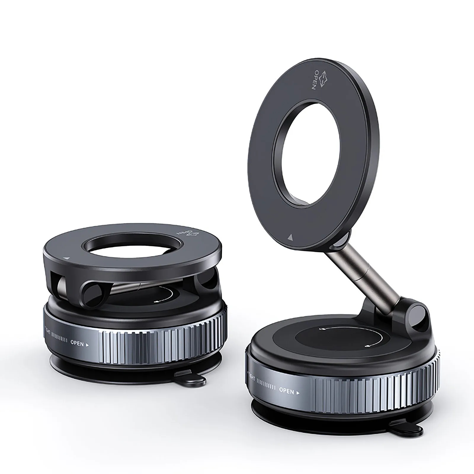 Mechanical Vacuum Suction Cup, Car Phone Magnetic Stand, Universal Navigation Holder, 360 Degree Rotating Bracket