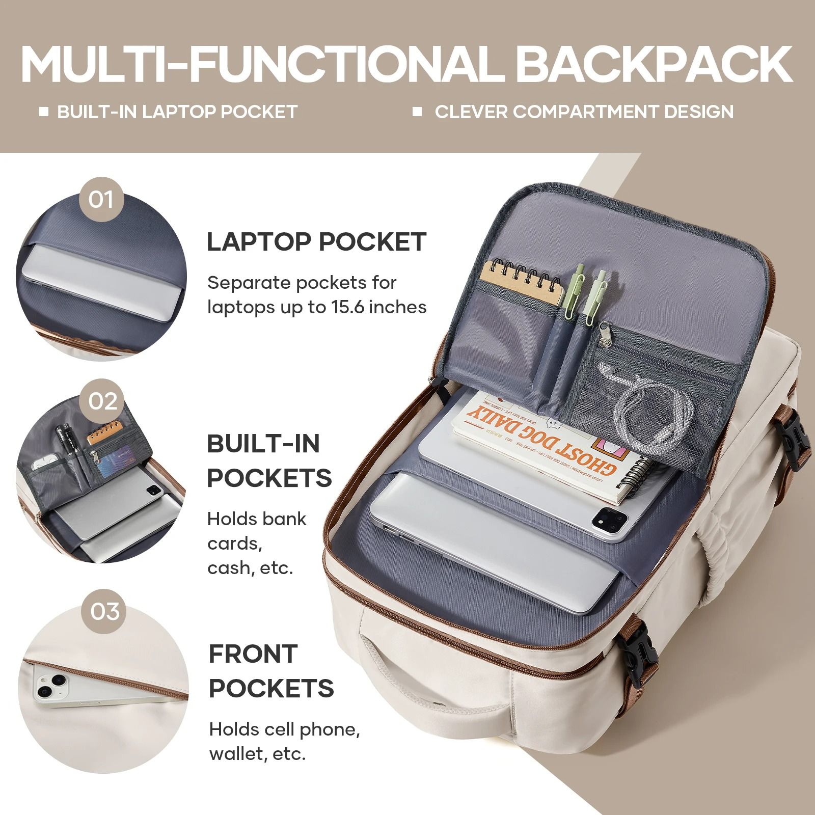 Waterproof Travel Laptop Backpack