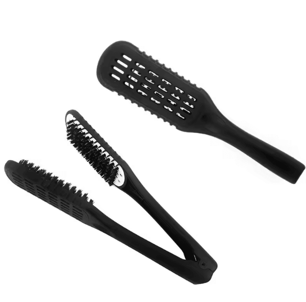 Double-Sided Nylon Hair Straightening Brush – V-Shaped Blow Dry Styling Comb Tool
