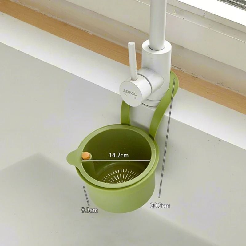 Adjustable Sink Strainer Basket Hanging Kitchen Sink Drain Organizer