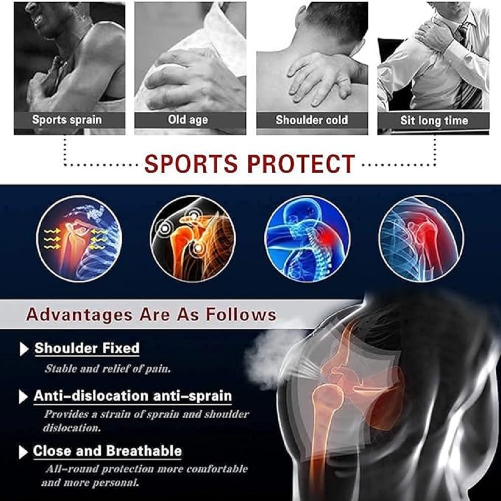 Rotator Cuff Brace, Sports Shoulder Protector for Pain Relief and Support