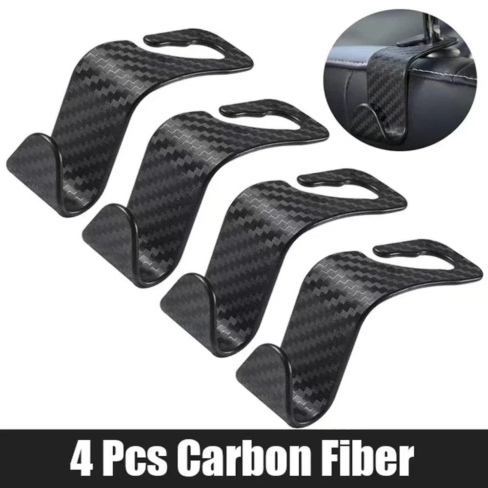 Universal Car Seat Headrest Hook Set for Back Seat Storage Organization
