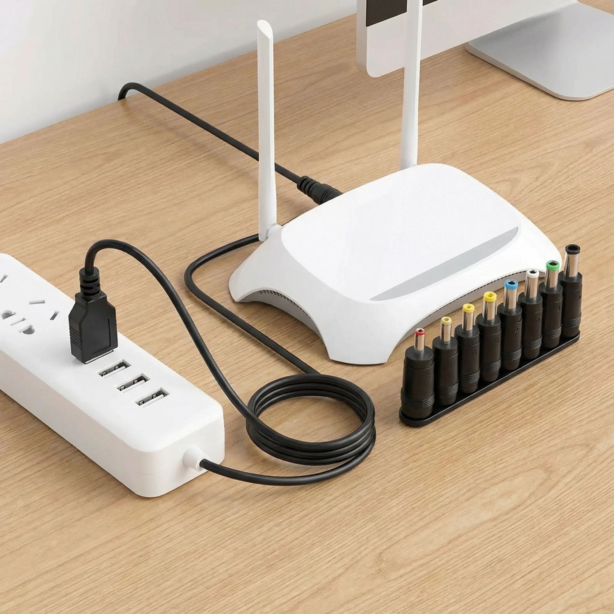 Universal USB to DC 5V Power Cable with 8 Connector Tips