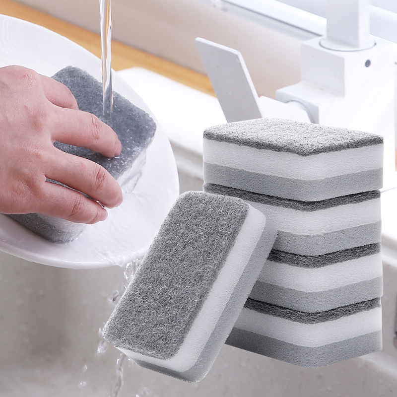 Double-Sided Dishwashing Sponge Cloth for Kitchen Cleaning