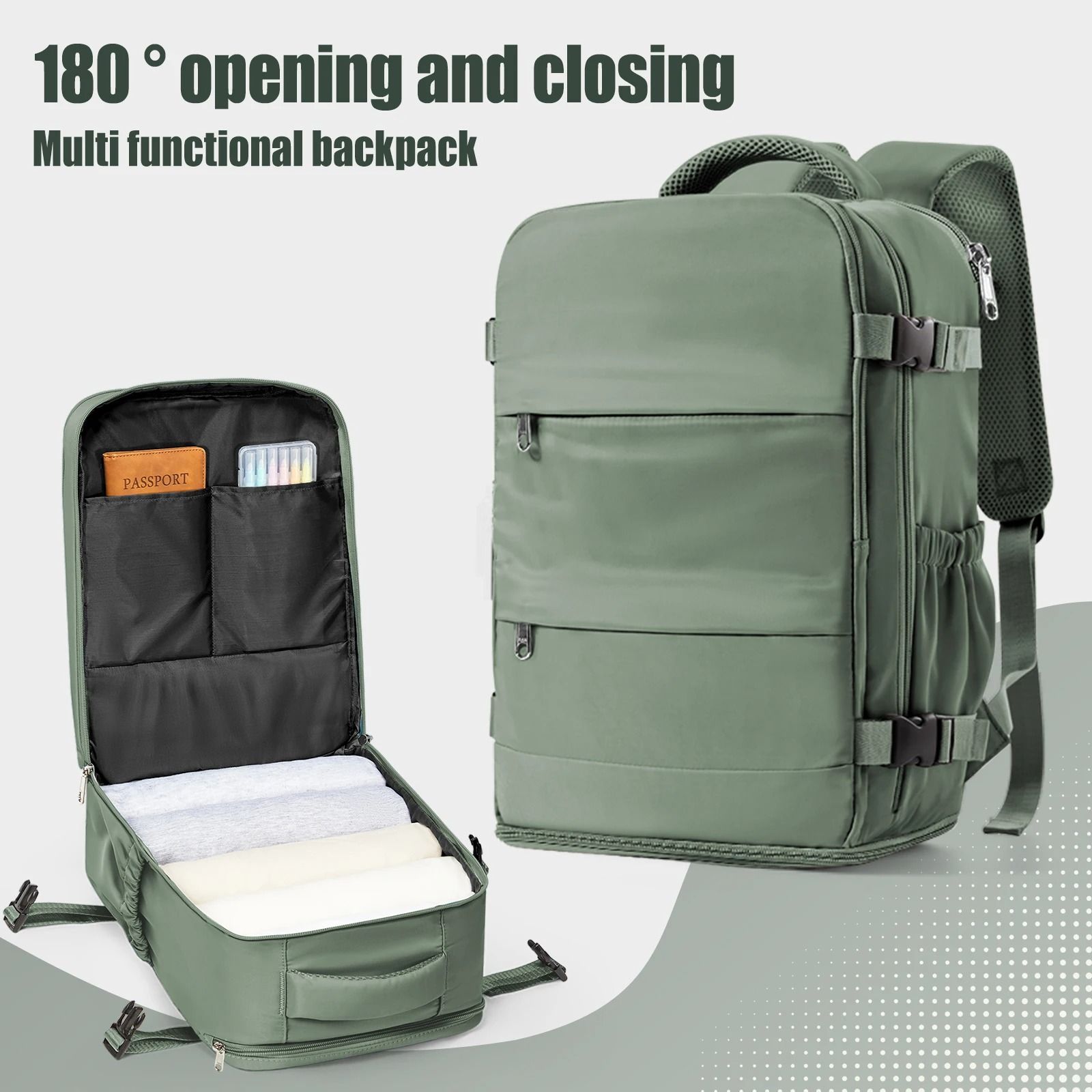 40x30x20 Cabin Travel Backpack with Laptop Compartment