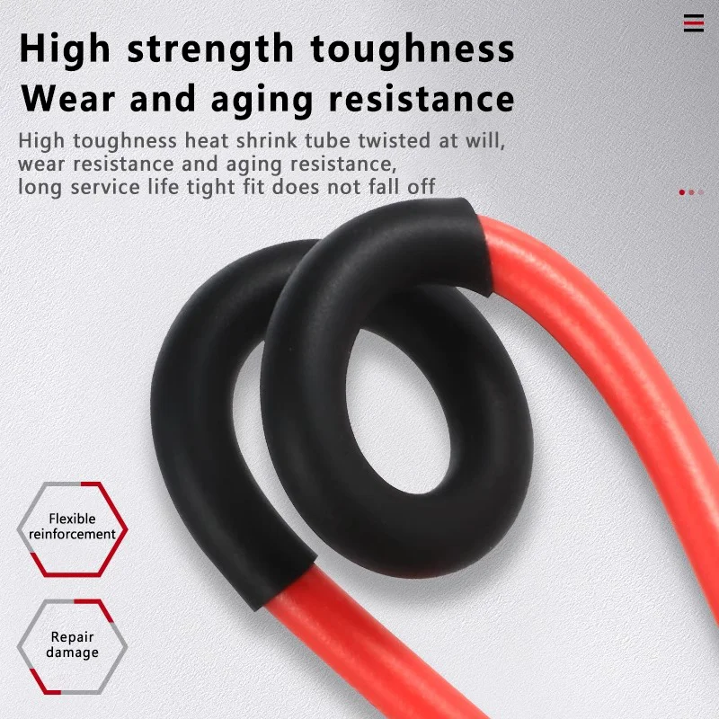 Black Heat Shrink Tube Polyolefin Thermal Insulated Cable Sleeve