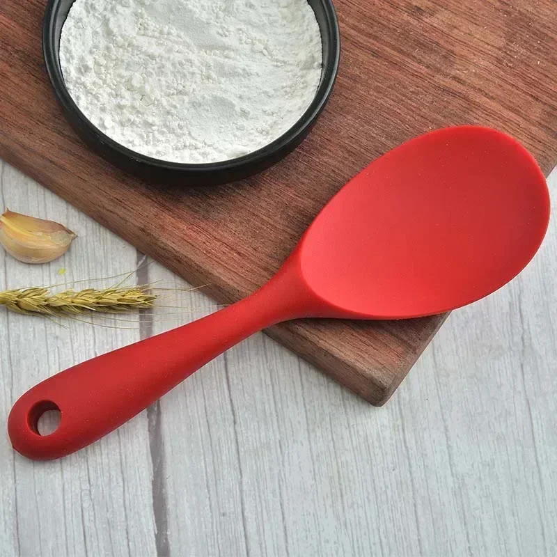 Silicone Cooking Spoon for Nonstick Pans Long Handle Serving and Mixing Spoon