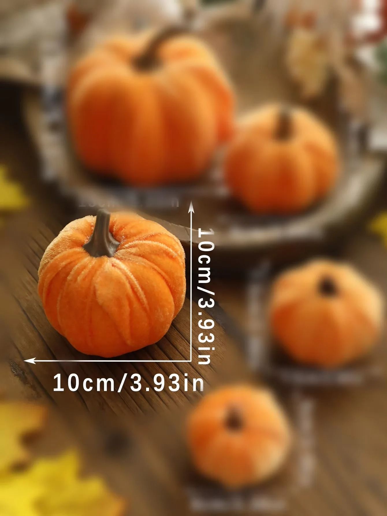 Velvet Artificial Pumpkin Decor Elegant Fall Home Decoration Accent
