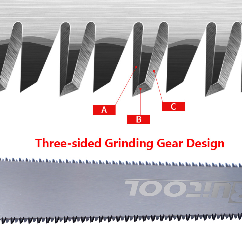 Saw Ryoba Double Edged Flush Cut Saw Flexible Hand Saw with Wooden Handle for Precision Woodworking
