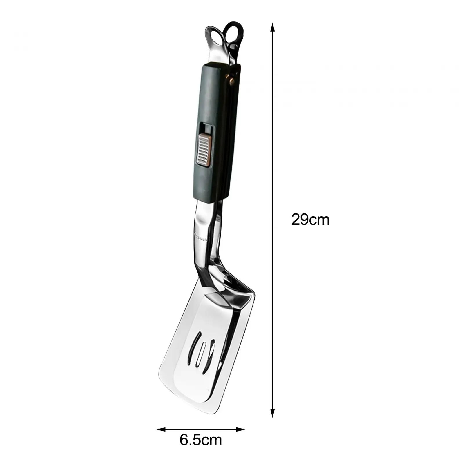 Duo-Grip Stainless Steel Spatula Tongs – Slotted Grill & Steak Clamps