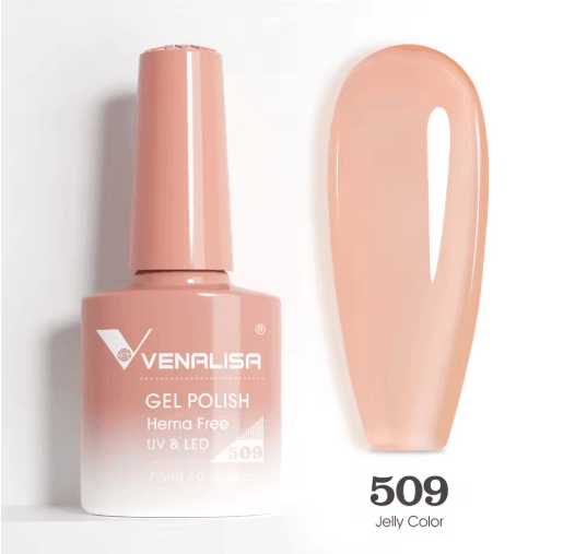 Venalisa HEMA and TPO Free Glitter Gel Nail Polish Jelly Pink Nude Collection