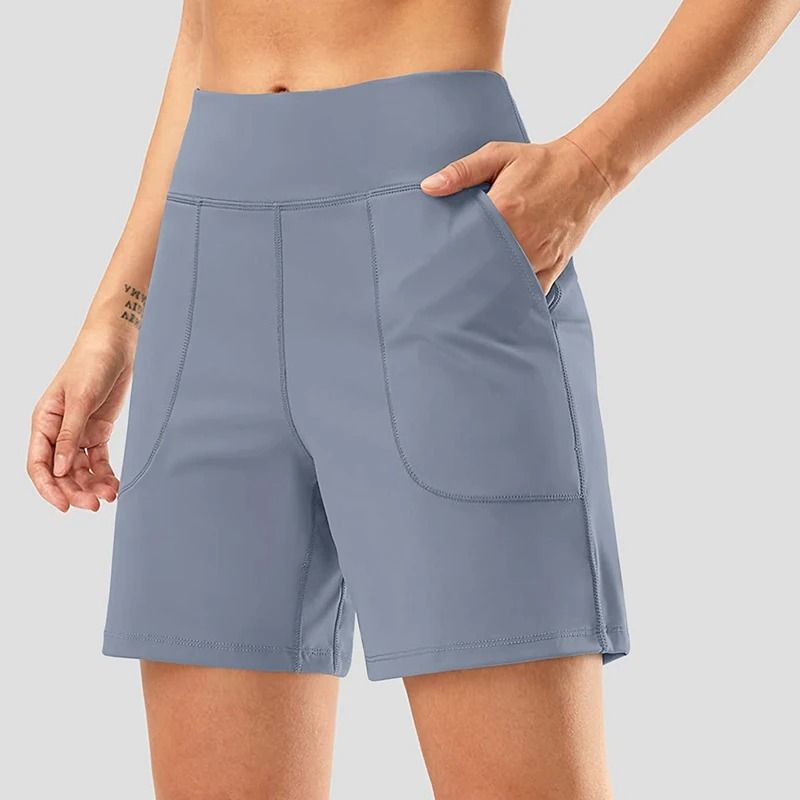 Women Seamless High Waist Sport Shorts with Tummy Control Scrunch Design