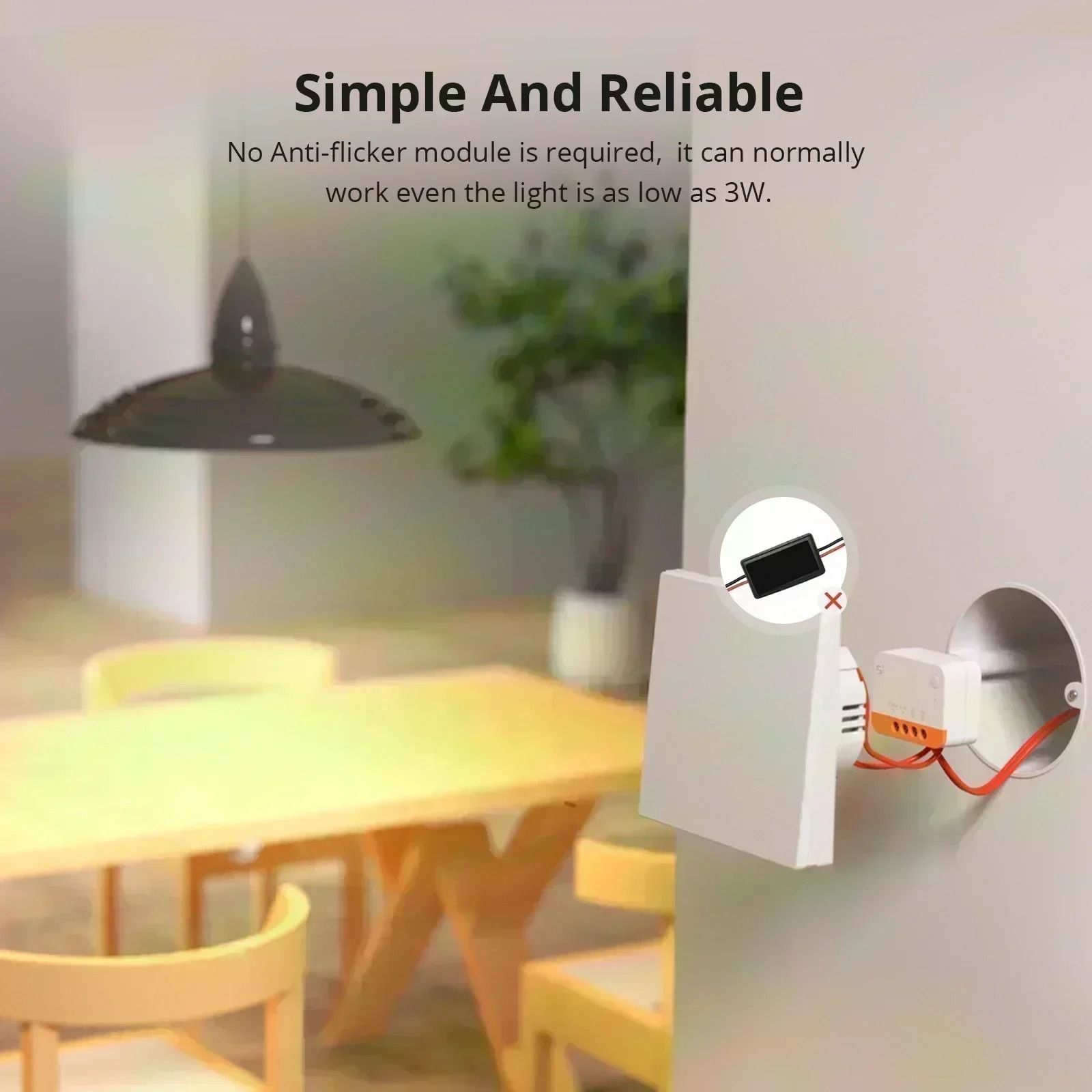 Mini Zigbee Smart Switch with No Neutral Wire and Two Way Control