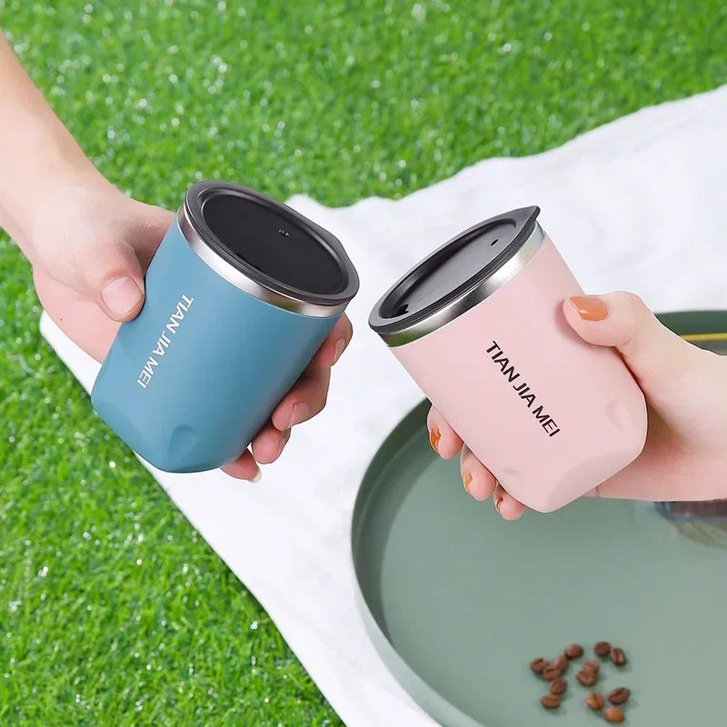 Stainless Steel Insulated Thermos Cup – Portable Leakproof Coffee & Milk Travel Mug
